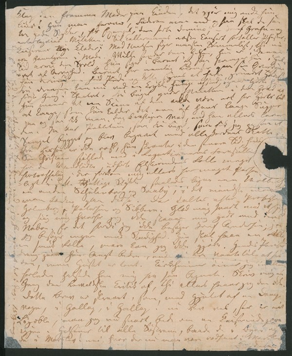 Brev fra H.C. Andersen til Henriette Hanck (25/02-1839)